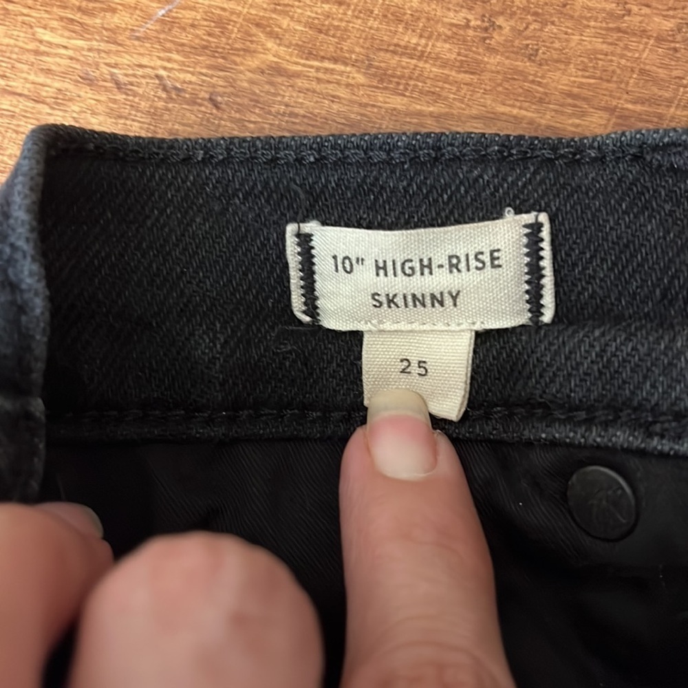 Madewell 10 High-Rise Skinny Jeans Washed Black - Picture 10 of 13